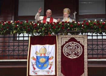 Οι δύο ιεράρχες στο Οικ. Πατριαρχείο (φωτ.: Αρχείο Οικουμενικού Πατριαρχείου / Νίκος Μαγγίνας)