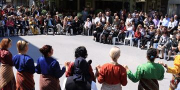 Στιγμιότυπο από παλιότερες εκδηλώσεις «Αγιωργίτικα» του δήμου Νεάπολης-Συκεών (φωτ.: Δήμος Νεάπολης-Συκεών/Κώστας Αργύρης)