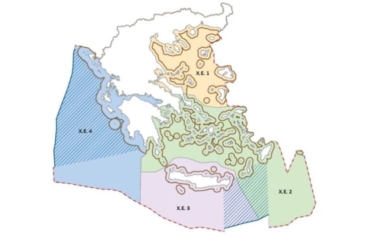 Ο χάρτης του Θαλάσσιου Χωροταξικού Σχεδιασμού