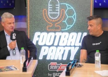 Pre-game show με Κριστόφ Βαζέχα και Γιάννη Αϊβάζη (φωτ.: ΟΠΑΠ)