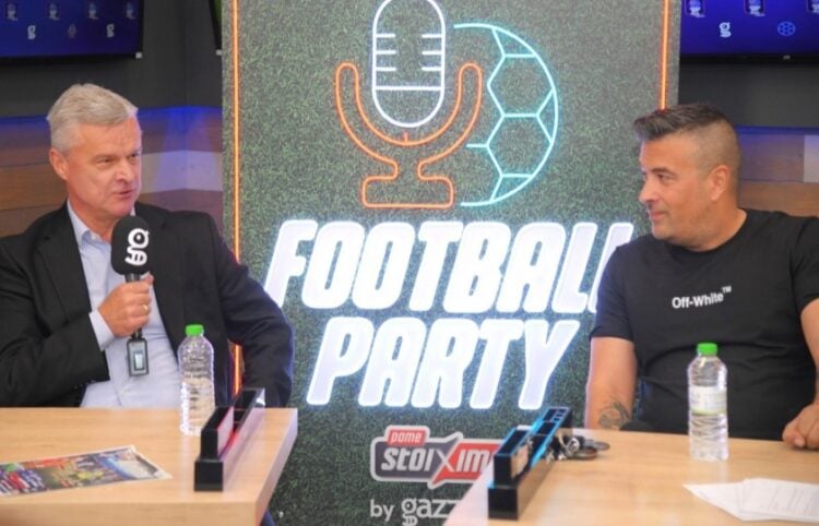 Pre-game show με Κριστόφ Βαζέχα και Γιάννη Αϊβάζη (φωτ.: ΟΠΑΠ)