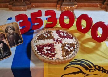 Μνημόσυνο στον Άγιο Νικόλαο Έγκωμης Λευκωσίας για τα θύματα της Γενοκτονίας του Πόντου (Φωτ.: facebook.com/Κέντρο Νεότητας Ελλήνων Ποντίων Κύπρου «Παναγία Σουμελά»)