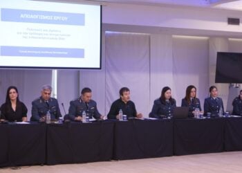 Συνέντευξη τύπου του υπουργού Προστασίας του Πολίτη Μιχάλη Χρυσοχοΐδη στην Θεσσαλονίκη, Τετάρτη 7 Μαΐου 2025. (Φωτ.: MotionTeam/Βασίλης Βερβερίδης)