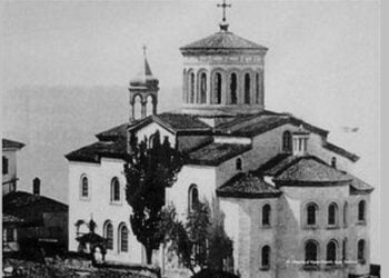 Ο Άγιος Γρηγόριος Νύσσης, ο μητροπολιτικός ναός της Τραπεζούντας σε φωτογραφία εποχής (φωτ.: wikipedia commons)