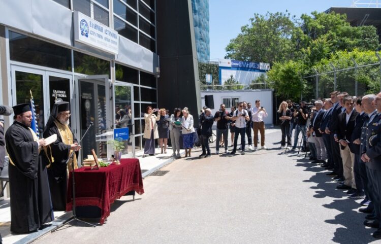 Στιγμιότυπο από τα εγκαίνια του νέου κτηρίου εντός της ΔΕΘ (φωτ.: ΑΠΕ-ΜΠΕ/Νίκος Αρβανιτίδης)