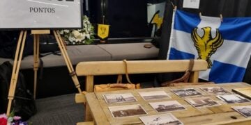 Φωτογραφίες, φανέλες αθλητικών προσφυγικών σωματείων και προσωπικά είδη μεταξύ των εκθεμάτων (φωτ.: facebook/Pontian Coordinating Committee for the Commemoration of the Greek Genocide)