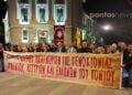 Μέχρι τη ΛΑΕΔ κατόρθωσε να φτάσει η πορεία (φωτ.: Πόπη Παπαγεωργίου)