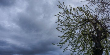 Σύννεφα καταιγίδας πάνω από την πόλη των Τρικάλων (φωτ.: EUROKINISSI / Θανάσης Καλλιάρας)
