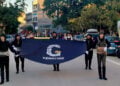 To G, από τη λέξη Genocide, δηλαδή Γενοκτονία (φωτ.: Δήμος Κιλκίς)