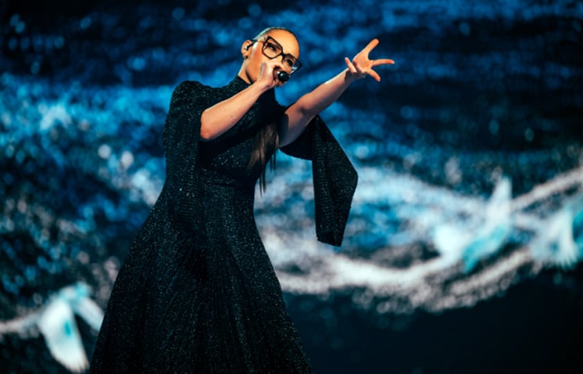 Η Κλαυδία στον ημιτελικό της EUROVISION (φωτ.: EBU / Sarah Louise Bennett)