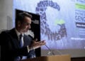 O Κυριάκος Μητσοτάκης στο Διεθνές Συνέδριο για τη Γενοκτονία των Ποντίων, το 2019 (φωτ. αρχείου: EUROKINISSI / Γιώργος Κονταρίνης)