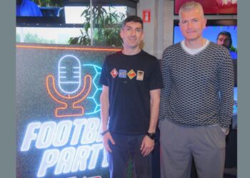 Pre-game show με Γιώργο Καλαϊτζή και Βασίλη Ξανθόπουλο (φωτ.: ΟΠΑΠ)