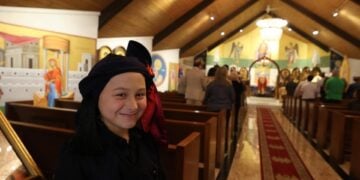 Στιγμιότυπο από τη θεία λειτουργία στο Ιερό Ίδρυμα «Παναγία Σουμελά» (φωτ.: facebook/Pontian Society "Pontos" of Norwalk)