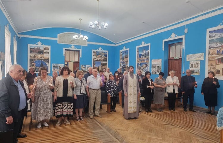 Στιγμιότυπο από την αίθουσα εκδηλώσεων του «Προμηθέα», του ελληνικού συλλόγου στο Βλαδικαυκάς (φωτ.: Κωνσταντίνος Παυλίδης)