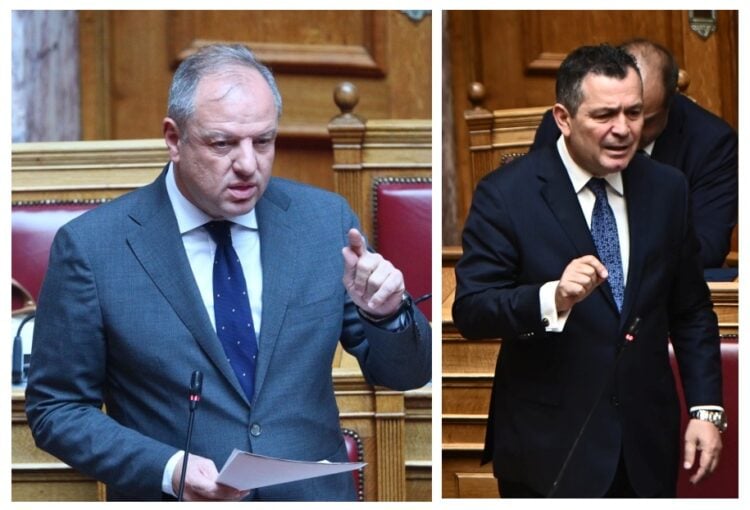 Μοντάζ φωτογραφιών του Διονύση Σταμενίτη και του Χρήστου Μπουκώρου (φωτ.: Γιάννης Παναγόπουλος/ Κώστας Τζούμας/ EUROKINISSI)