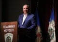 Ο πρώην πρωθυπουργός Κώστας Καραμανλής, συμμετέχει στην παρουσίαση βιβλίου του δημοσιογράφου Σταύρου Λυγερού, «Οι αθέατες όψεις του πολέμου στην Ουκρανία», στο Πολεμικό Μουσείο, Αθήνα, Τρίτη 17 Ιουνίου 2025. ΑΠΕ-ΜΠΕ/ΓΙΩΡΓΟΣ ΒΙΤΣΑΡΑΣ