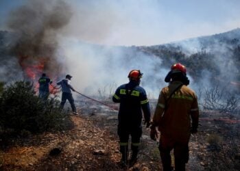 Εικόνα πυρκαγιά στο Άνω Σούλι Μαραθώνα (φωτ.: Θανάσης Δημόπουλος/ EUROKINISSI)