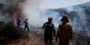 Εικόνα πυρκαγιά στο Άνω Σούλι Μαραθώνα (φωτ.: Θανάσης Δημόπουλος/ EUROKINISSI)