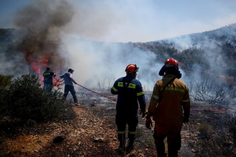 Εικόνα πυρκαγιά στο Άνω Σούλι Μαραθώνα (φωτ.: Θανάσης Δημόπουλος/ EUROKINISSI)