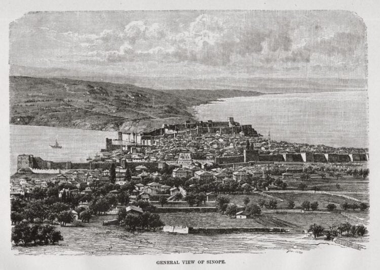 Άποψη της Σινώπης στα τέλη του 19ου αιώνα (φωτ.: history.arsakeio.gr)