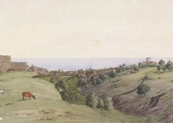 Άποψη της Τραπεζούντας από τον νότο, το 1833 (πηγή: en.wikipedia.org/wiki/Trabzon/ Godfrey Thomas Vigne)