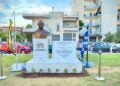 Η προτομή του Φίλωνα Κτενίδη και η αναθηματική πλάκα στη Νικόπολη Σταυρούπολης (φωτ.: Facebook /  Φάνης Κουρουκλίδης-Fanis Kourouklidis)