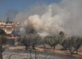 Φωτιά κοντά σε σπίτια στην Παλαιά Φώκαια Αττικής (φωτ.: ΑΠΕ-ΜΠΕ / Γιώργος Βιτσαράς)