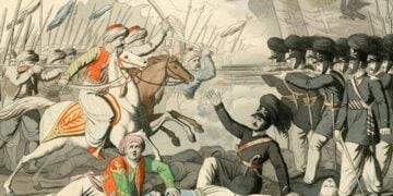 «Ο Ιερός Λόχος μάχεται για την απελευθέρωση της Ελλάδος». Εθνικό Ιστορικό Μουσείο, Συλλογή Χαρακτικών
