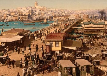 Επιχρωματισμένη καρτ-ποστάλ εποχής (πηγή: picryl.com)