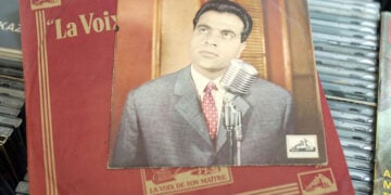 Δίσκος του Στέλιου Καζαντζίδη από τη συλλογή του Τάσου Μυλωνά (φωτ.: ΑΠΕ-ΜΠΕ)