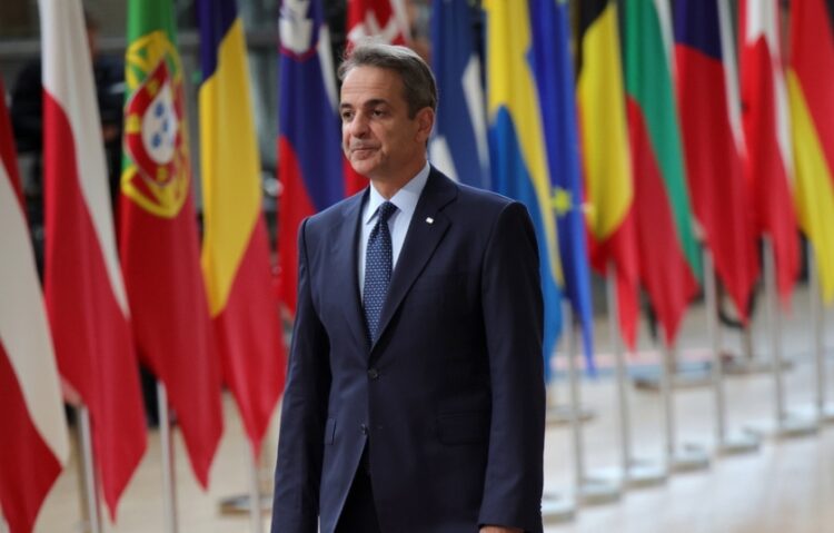 Ο Έλληνας πρωθυπουργός στις Βρυξέλλες (φωτ.: EPA/Olivier Matthys)