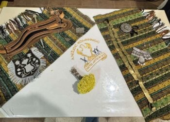 Μέρη ποντιακής ενδυμασίας στις εγκαταστάσεις του Μορφωτικού Συλλόγου Ποντίων Ν. Έβρου «Αλέξιος Κομνηνός» στην Αλεξανδρούπολη (φωτ.: facebook/Despina Kotakidou)
