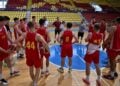 Στιγμιότυπο από προπόνηση της εθνικής ομάδας μπάσκετ των Σκοπίων (φωτ.: facebook/Кошаркарска Федерација на Северна Македонија)