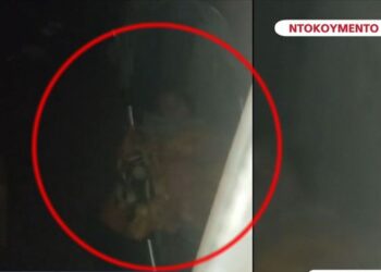 Στιγμιότυπο από το βίντεο που τράβηξε γείτονας και διακρίνεται το μωρό να είναι μόνο του στο μπαλκόνι (φωτ.: glomex)