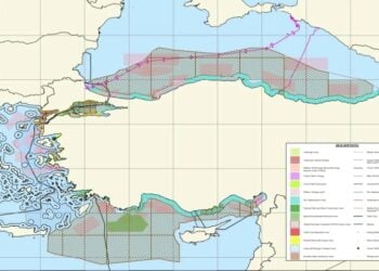 Ο χάρτης που δημοσίευσε η Τουρκία (φωτ: Turkiye MSP Platform)