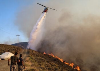 Από την πυρκαγιά στην Χίο (φωτ.: EUROKINISSI / Κώστας Αναγνώστου)