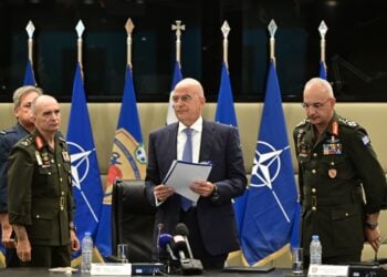 Παρουσίαση από τον υπουργό Εθνικής Άμυνας Νίκο Δένδια της Β' φάσης της μεταρρύθμισης «ΑΤΖΕΝΤΑ 2030» στις Ένοπλες Δυνάμεις, Πέμπτη 24 Ιουλίου 2025. (Φωτ.: Eurokinissi/Μιχάλης Καραγιάννης)