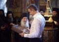 Ο Κυριάκος Μητσοτάκης επισκέπτεται το Άγιο Όρος και διανυκτέρευσε στην Ιερά Μονή Σίμωνος Πέτρας (φωτ.: ΑΠΕ-ΜΠΕ/ Γρ. Τύπου Πρωθυπουργού/ Δημήτρης Παπαμήτσος)