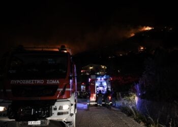 Φωτ. αρχείου από επιχείρηση της Πυροσβεστικής για την κατάσβεση πυρκαγιάς (ΓΙΑΝΝΗΣ ΣΠΥΡΟΥΝΗΣ/ILIALIVE.GR/EUROKINISSI)