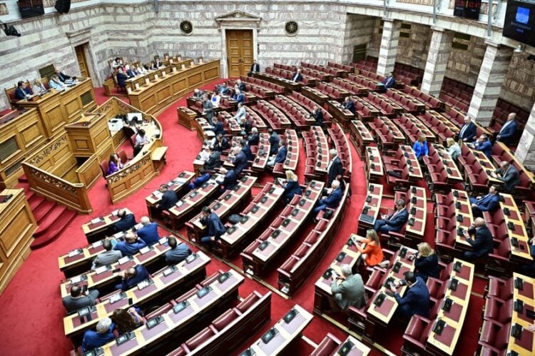 Συζήτηση στην Ολομέλεια της Βουλής επί της προτάσεως για σύσταση Εξεταστικής Επιτροπής για τη λειτουργία του ΟΠΕΚΕΠΕ, Τρίτη 29 Ιουλίου 2025 (Φωτ.: Eurokinissi/Μιχάλης Καραγιάννης)