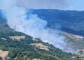 Ο καπνός από τη φωτιά στη Χλόη Ροδόπης (φωτ.: Facebook / Νεντίμ Σερήφ)