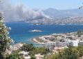 Ο καπνός είναι από τη φωτιά στον Άγιο Δημήτριο Κορωπίου (φωτ.: Facebook / Πυροπροστασία Δασών Λαυρεωτικής)