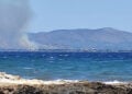 Ο καπνός είναι από τη φωτιά στην περιοχή Ριζάρι του Μαραθώνα (φωτ.: Facebook / Kostas Theofilopoulos)