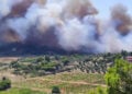 Καπνός από τη φωτιά στη Ραφήνα (φωτ.: Facebook / Forecast Weather Greece / Ali’s stampas)