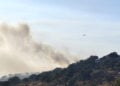 Καπνός από τη φωτιά στο Σκαλοχώρι Λέσβου (φωτ.: stonisi.gr)