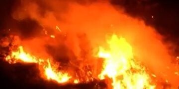 Στιγμιότυπο από τη φωτιά στην περιοχή της Λεμεσού (φωτ.: Χ/Prokaliptika)