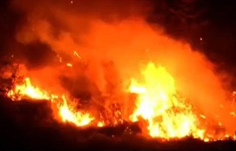 Στιγμιότυπο από τη φωτιά στην περιοχή της Λεμεσού (φωτ.: Χ/Prokaliptika)
