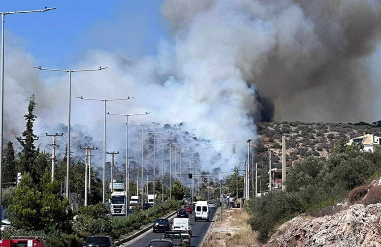 (Φωτ.: facebook / Πυροπροστασία Δασών Λαυρεωτικής)