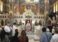 Στιγμιότυπο από τον εορτασμό της αναμνήσεως του θαύματος της Αγίας Ευφημίας κατά την Δ’ Οικουμενική Σύνοδο (451) στον φερώνυμο ιερό ναό Νέας Χαλκηδόνας. Στην ακολουθία του όρθρου χοροστάτησε ο μητροπολίτης Νέας Ιωνίας, Φιλαδελφείας, Ηρακλείου και Χαλκηδόνος Γαβριήλ και στη συνέχεια τέλεσε την πανηγυρική θεία λειτουργία (φωτ.: facebook/Δήμος Νέας Φιλαδέλφειας - Νέας Χαλκηδόνας)