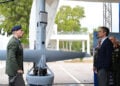 Tελετή ένταξης του συστήματος μη επανδρωμένων αεροχημάτων V-BAT παρουσία του Κυριάκου Μητσοτάκη, στην έδρα της ΑΣΔΕΝ, Τετάρτη 14 Μαΐου 2025 (φωτ.: EUROKINISSI / Τατιάνα Μπόλαρη)